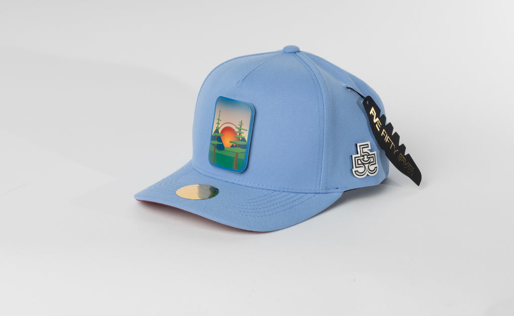 Beyond The Pines blue snapback angled view